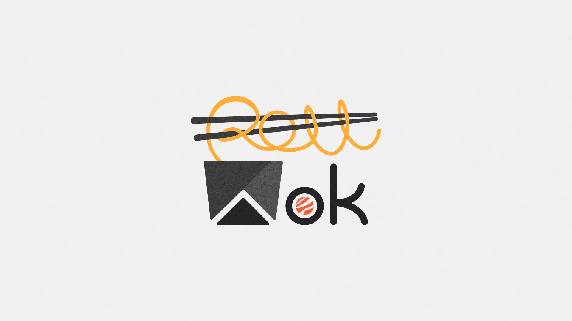 Разработка логотипа суши-бара «Roll Wok Club» в Магасе